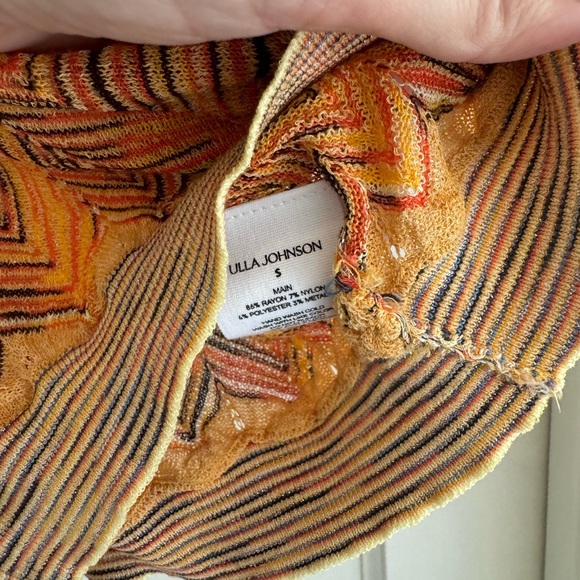 NWT ULLA JOHNSON PRISCILLA CHEVRON STRIPED KNIT SWEATER TOP SZ S - Picture 13 of 13